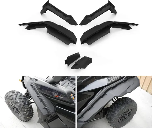 Vista 11 de A & UTV PRO Deflector de guardabarros izquierdo para Can-Am Maverick X3 Max Turbo R Xds 2017-2024 2025, extensiones combinadas para guardabarros