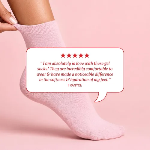 Vista 7 de Onyx Professional Calcetines hidratantes de gel, tratamiento de pies secos de talla única para mujeres u hombres, calcetines de spa hidratantes