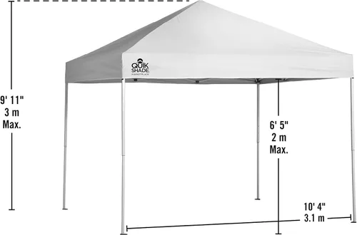 Vista 4 de Quik Shade Marketplace MP100 - Toldo instantáneo de 10 x 10 pies, color blanco