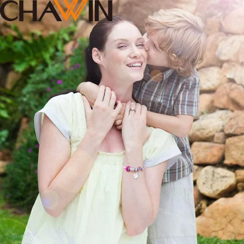 Vista 3 de Colgante de plata de ley 925 con texto en inglés "I Love You To the Moon and Back" para mamá, mujeres y niñas, Acero inoxidable, Circonita Cúbica