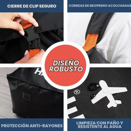 Vista 5 de Bramble - Bolsa de viaje para asiento de automóvil para control de puerta de avión - Bolsa de asiento de automóvil de nailon balístico resistente al
