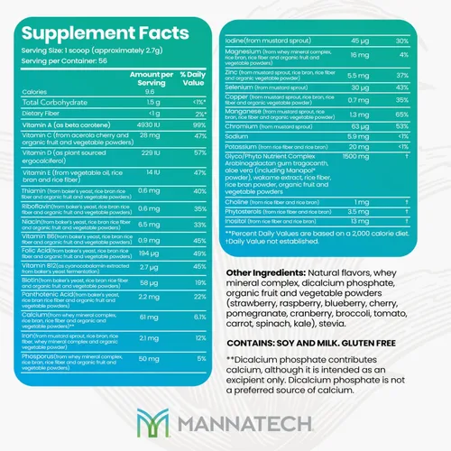 Vista 2 de Mannatech - Suplemento gliconutricional NutriVerus™ - 5.3 oz Contiene vitaminas A, C, complejo B y D, gliconutrientes, ingredientes a base