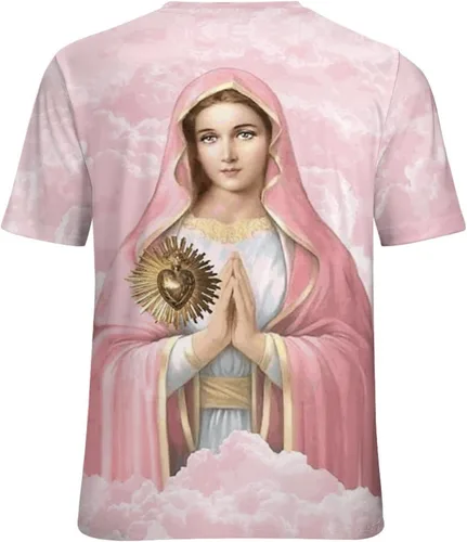 Vista 6 de Nuestra Señora de Guadalupe Virgen María Mujeres Mexicanas Camiseta con estampado completo