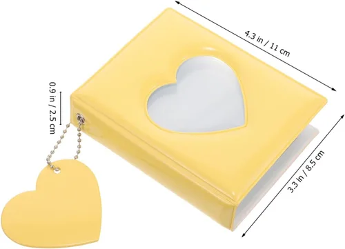 Vista 6 de Cabilock Álbum de fotos pequeño, soporte para tarjetas fotográficas, diseño hueco para fotos familiares, colección de ídolos, elegante mini álbum