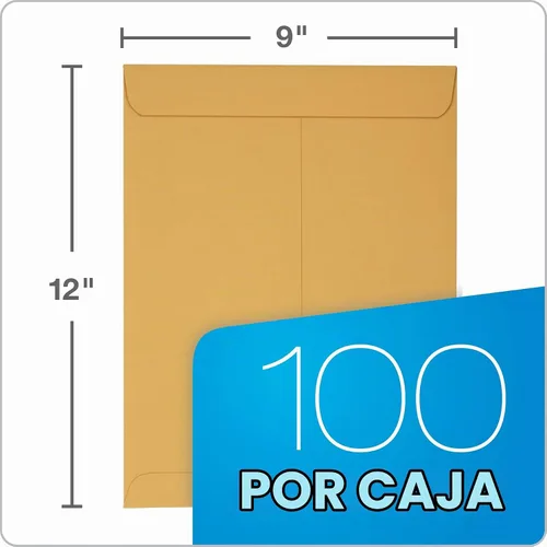 Vista 5 de Quality Park Sobres de catálogo de 9 x 12, paquete de 100 sobres de documentos con cierre autosellado, papel pesado de 28 libras, sobre autosellado