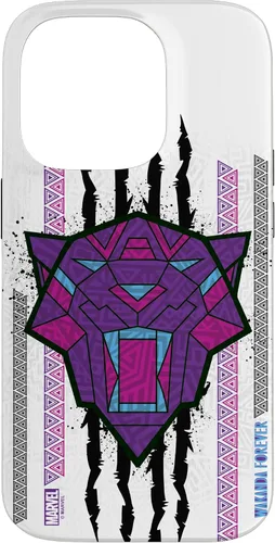 Vista 17 de Funda para iPhone 16 Marvel Black Panther: Wakanda Forever Tribal Logo Panther