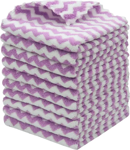 Vista 10 de Paño de Limpieza de Microfibra Sin Pelusas, Paquete de 10 Paños de Secado Rápido para Limpieza, Paños de Cocina Súper Absorbentes para Lavar Platos