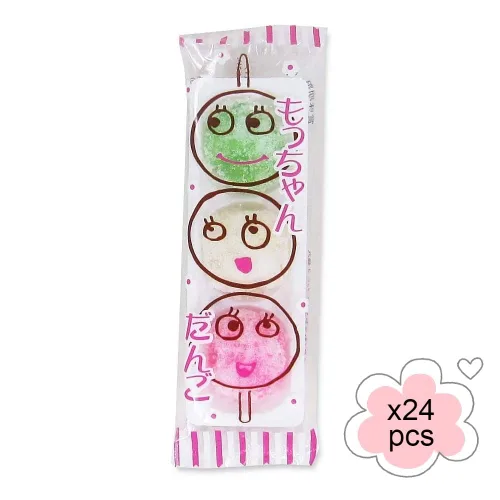 Vista 2 de Mocchan Dango" Caramelo de bola de masa de tres colores 1.2oz 24pcs Caramelo japonés Kyoushin Ninjapo