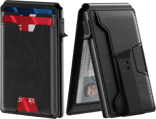 Vista 11 de typecase Cartera inteligente para hombre, Negro fibra de carbono