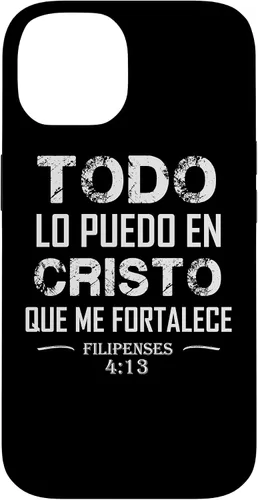 Vista 4 de Filipenses - Carcasa para iPhone 17 con texto en inglés "Todo Lo Puedo En Cristo