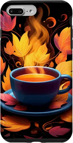 Vista 12 de iPhone 16 Coffee Autumn Leaves Fall Season Caffeine Thanksgiving Case