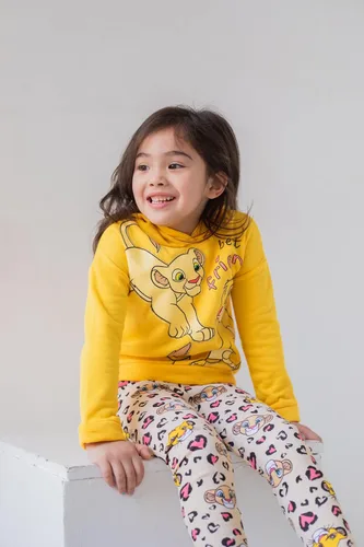 Vista 2 de Disney Lion King Simba - Sudadera con capucha y forro polar cruzado para niñas