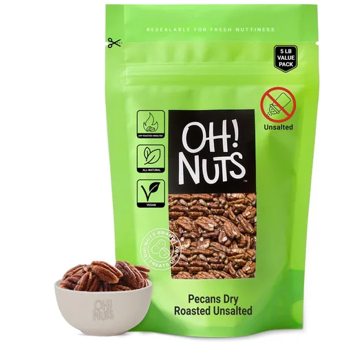 Vista 9 de Oh! Nuts Nueces - Saladas tostadas en seco - 2 libras - Mitades de nuez