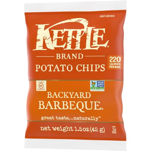 Vista 8 de Kettle Brand Papas Fritas, Backyard Barbeque Kettle Chips, Bolsa de Aperitivos, 1.5 Oz