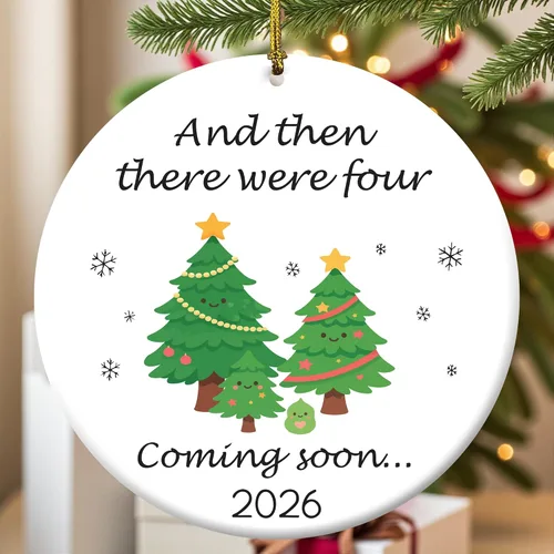Vista 18 de Adornos de Navidad Familiares 2025, Nuestro Primer Adorno de Navidad como Familia de 3, Adorno de Árbol de Navidad, Adornos de Primer Navidad