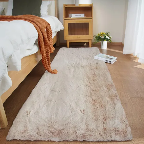 Vista 67 de Ghouse Alfombra ultrasuave de pelo sintético de conejo 2x3, alfombras lavables a máquina para dormitorio, alfombras esponjosas para sala de estar