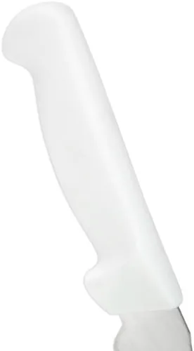 Vista 5 de Soro Essentials - Cuchillo sándwich de acero de alto carbono con borde festoneado de 8 pulgadas con mango de color blanco- Cuchillo dentado