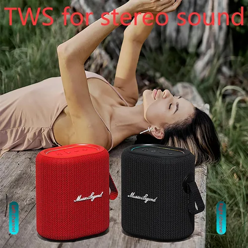 Vista 4 de E I F E R V22 Mini altavoz inalámbrico con graves dinámicos, diseño portátil de mano, Bluetooth 5.3, IPX6 impermeable, emparejamiento estéreo TWS
