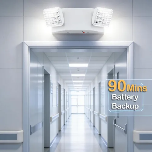 Vista 3 de Luz de emergencia LED para negocios, batería de respaldo, paquete