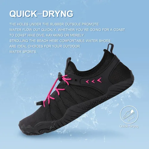 Vista 5 de Zapatos de agua para mujeres y hombres, zapatos de playa, zapatos de natación, zapatos de piscina, zapatos de río, zapatos descalzos de secado