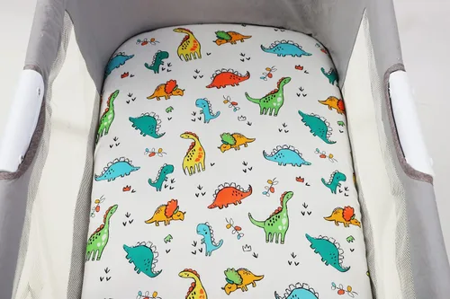 Vista 6 de Onacosht Juego de Sábanas de Moisés de 3 Piezas para Bebé Niño, Sábana Bajera Ajustable de Jersey Punto Suave Elástico Universal para Colchón