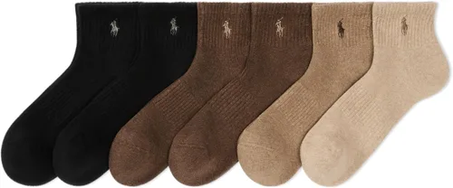 Vista 13 de Polo Ralph Lauren Paquete de 6 calcetines deportivos para hombre Negro