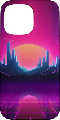 Vista 21 de Synthwave City Retrowave 80s Vaporwave Case for iPhone 17