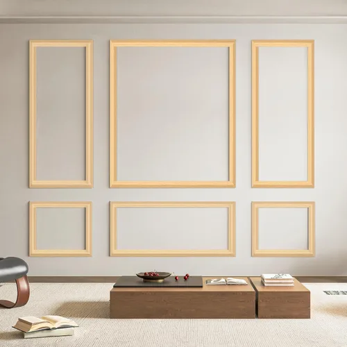 Vista 12 de Art3d - Juego de 6 molduras precortadas para pared, paneles de revestimiento para montar, para interior, sala de estar, dormitorio, se instalan
