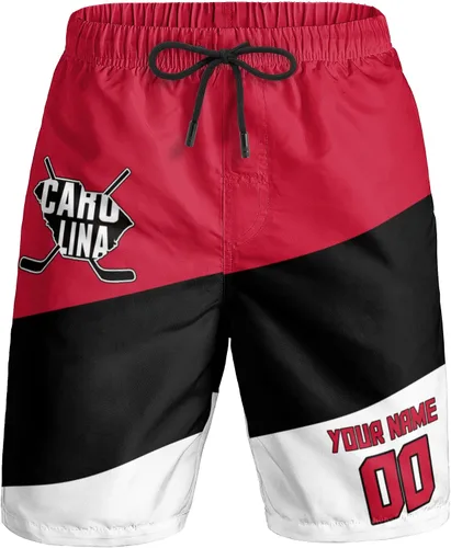 Vista 22 de Custom Hockey Men's Shorts Gifts for Men Casual City Youth Fans Sport Beach Shorts Add Name & Number Quick Dry