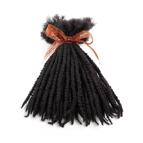 Vista 19 de Extensiones de cabello humano texturizado con extremos rizados, extensiones de cabello humano completamente hechas a mano para mujeres/hombres, se