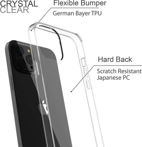 Vista 2 de Funda de vidrio líquido diseñada para iPhone 13 Pro, protección contra caídas, delgada, híbrida, resistente a los arañazos para Apple iPhone 13 Pro