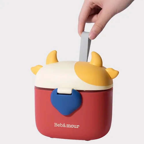 Vista 5 de Bebamour Dosificador de Fórmula para Bebés, Contenedor Portátil para Leche en Polvo y Golosinas de Caramelo con Cuchara y Nivelador, sin BPA
