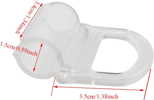 Vista 3 de Persianas enrollables inalámbricas con abrazadera de elevación, mango transparente, barra de 0.591 in para persianas enrollables, accesorios