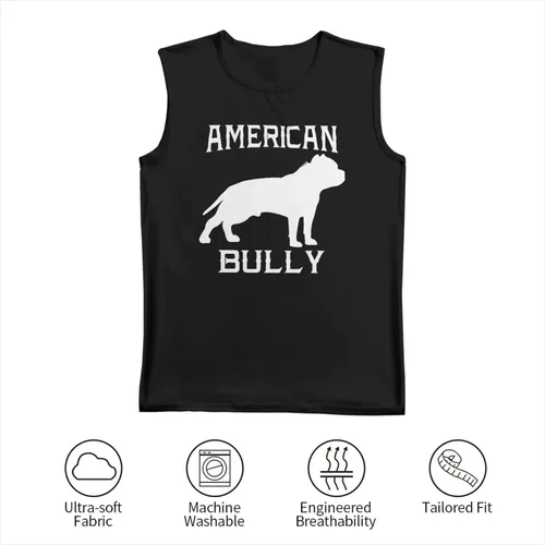 Vista 3 de ZDZQART American Bully - Camiseta sin mangas para hombre camiseta deportiva para culturismo chaleco de entrenamiento muscular