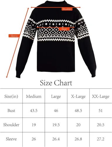 Vista 5 de HOMELEX Mens Fleece Pullovers Sweaters Vintage Funny Aesthetic Sweater Ugly Christmas Jumper