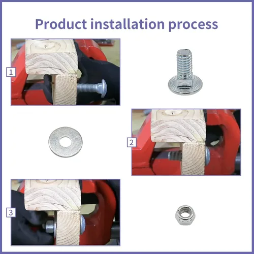 Vista 4 de 6PK 710-0451 712-04063 Kit de tuercas y arandelas para zapata deslizante MTD Cub Cadet Yardman 784-5580 736-0242 712-04063 GW-37002 soplador de nieve