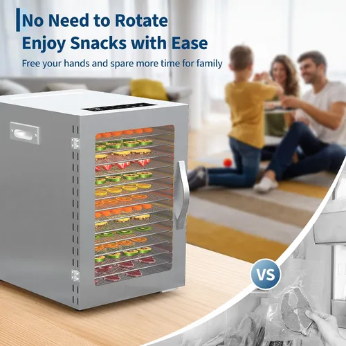 Vista 5 de OUTLANE Food Dehydrator Machine, 14-Tray 304 Stainless Steel Dehydrator