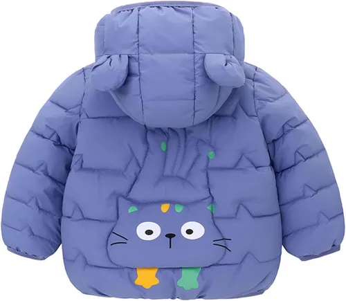Vista 4 de APIVOE Baby Girls Boys Clothes Winter Coats Toddler Puffer Down Jacket Bear Hoods Infant Outerwear Newborn Kids Cute Outfits