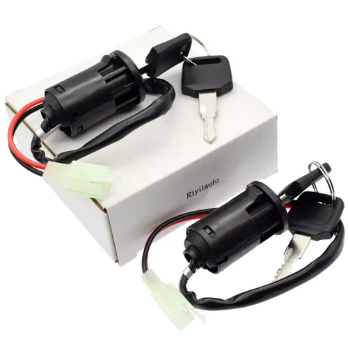 Vista 6 de 2 unids 2 cables interruptor de llave de encendido para scooter eléctrico Golf Scooter Bicicletas ATV ciclomotor GoKart U KS51 motocicleta 2