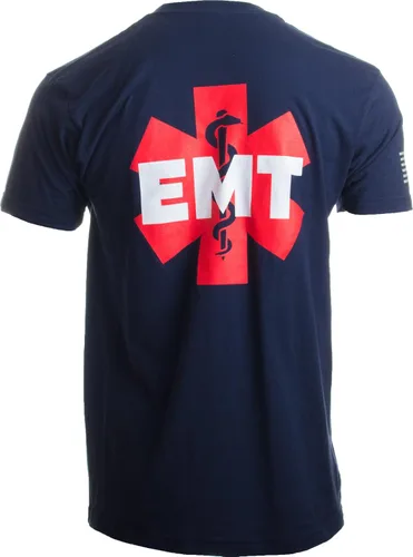 Vista 2 de EMT AEMT Star Life Camiseta de emergencia para ambulancia médica paramédica para hombres y mujeres