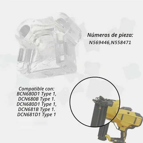 Vista 3 de N569446 Repuesto para punta de clavadora DCN680B DCN680D1 DCN681B DCN681D1 BCN680D1 (6)