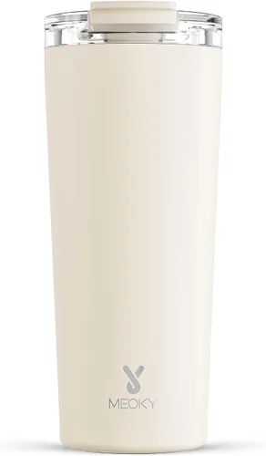 Vista 30 de Meoky - Taza de café de viaje aislada de 24 onzas: tapa a prueba de fugas, polvo de estrellas de ciruela