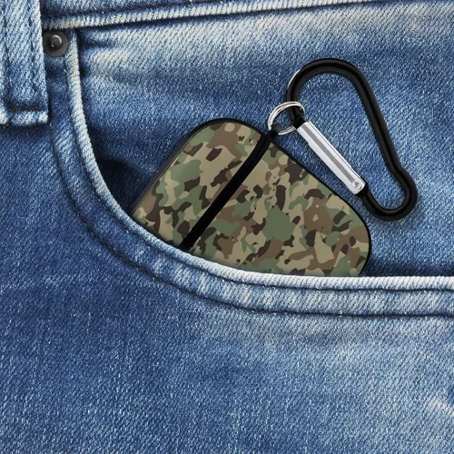 Vista 8 de Funda protectora de silicona compatible con AirPods 2 y 1 (camuflaje militar de camuflaje frío)