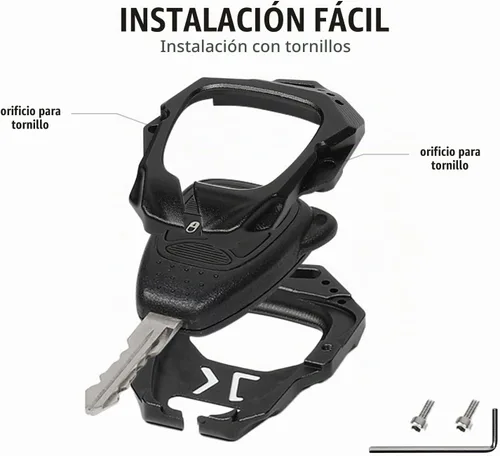 Vista 2 de JeCar - Funda para llavero de aleación de aluminio, accesorios de protección para Jeep Wrangler JK JKU 2008-2017