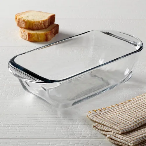 Vista 2 de Anchor Hocking - Juego de 3 platos para pan de vidrio de 1.5 cuartos de galón