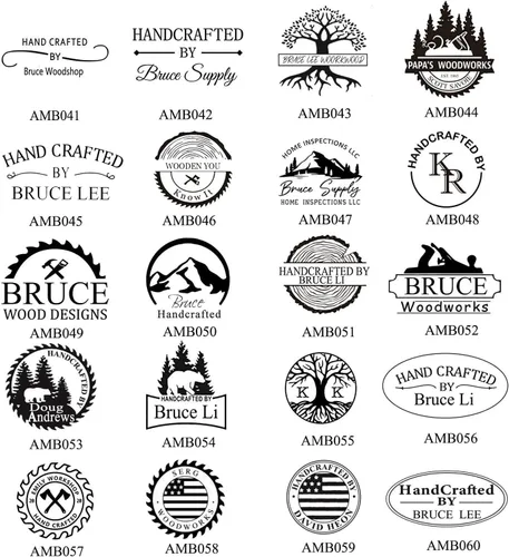 Vista 6 de Plancha de marca personalizada, sello de logo de diseño grabado para madera, cuero, plásticos, diseño artesanal