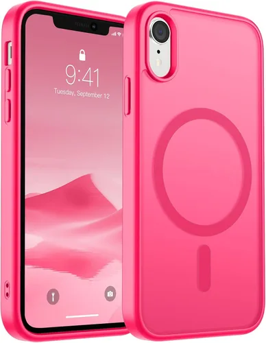 Vista 20 de SUPFINE Funda magnética para iPhone 11 Pro Max (compatible con MagSafe) (protección contra caídas de grado militar), delgada, translúcida mate, a