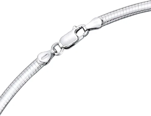 Vista 3 de Ross-Simons Collar omega con cúpula de plata esterlina italiana de 4