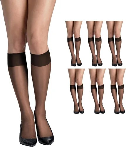 Vista 8 de Hanes Silk Reflections medias hasta la rodilla, puntera reforzada (2 unidades)