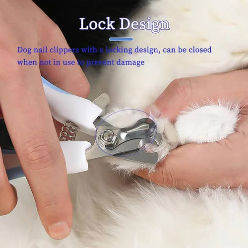 Vista 3 de Cortaúñas para perros pequeños, herramienta profesional de aseo profesional con lima de uñas (azul)